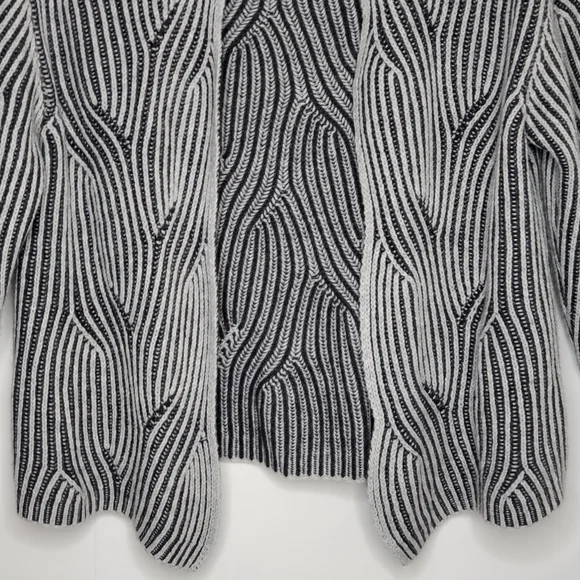 Bartolini Cashmere Wool Blend Cardigan Size L Made in Italy Open Front Sweater - Picture 6 of 12